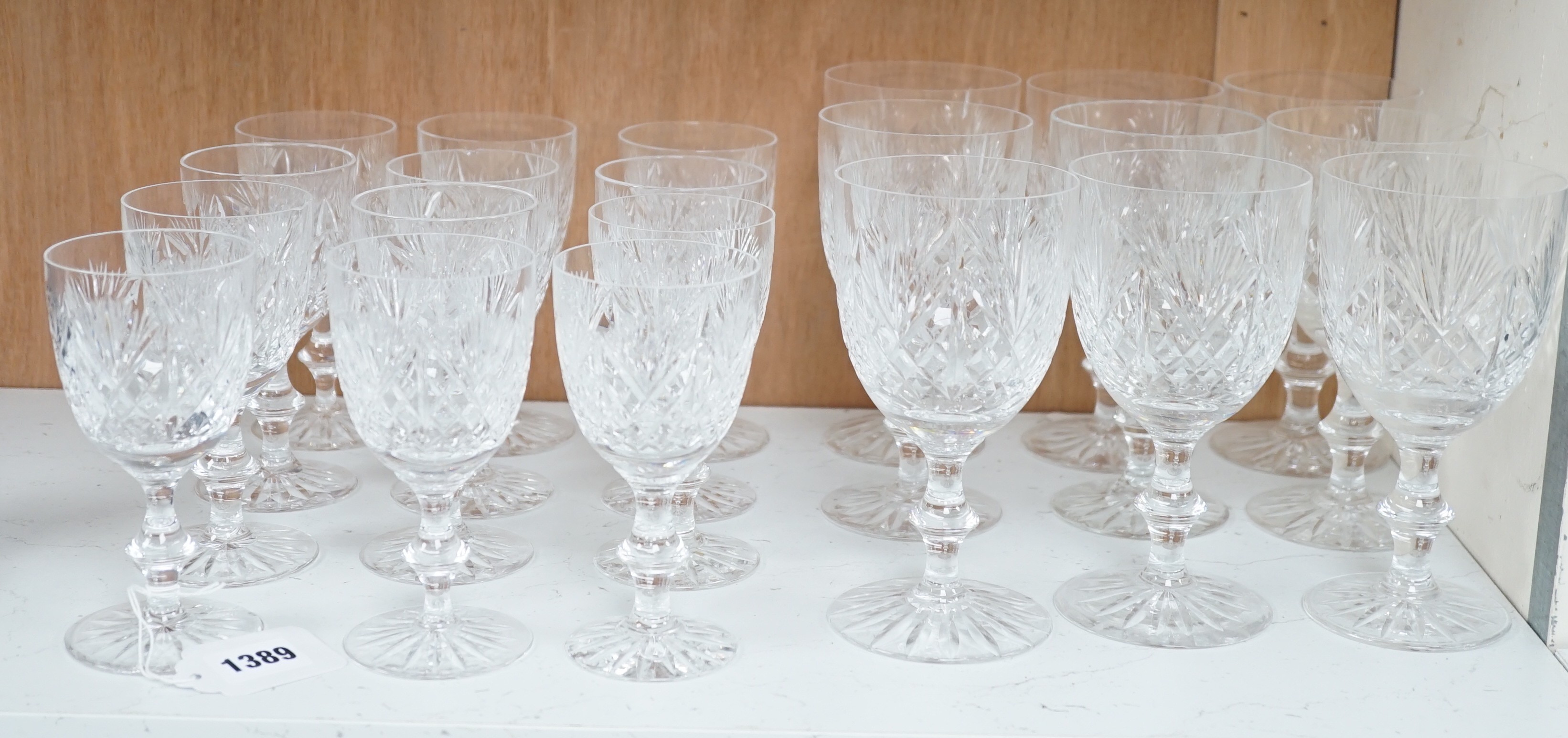 A part suite of Edinburgh Crystal wine glasses